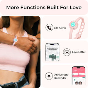 Bracelets intelligents Candy Pink&Pink Touch pour couples, vibration et lumière, relation à distance, bijoux intelligents tendance <span class=keywords><strong>Totwoo</strong></span> - Product Image 3