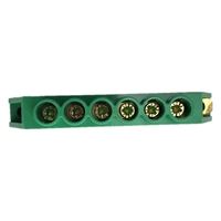 Bloc de jonction en laiton de type 6P de haute qualité, couleur verte, conception de pont, pour boîte de jonction, best-seller