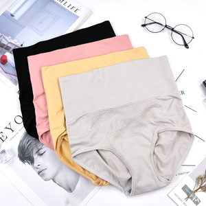 Femmes taille haute nid d'abeille chaud palais minceur slips quotidien tricoté sans couture couleur unie serré <span class=keywords><strong>caleçon</strong></span> usine directe - Product Image 3