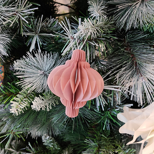 Best 120gsm Art Paper Honeycomb Elegant Christmas <b>Spinning</b> <b>Top</b> Ornament 4"(10cm) Height Offset Printed 4 Color Taiwan Made Tree - Product Image 4