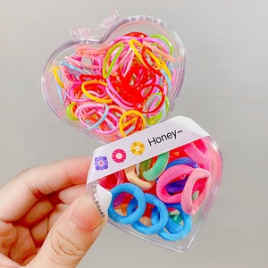 125 Pezzi Elastici <span class=keywords><strong>per</strong></span> <span class=keywords><strong>Capelli</strong></span> a Forma di Cuore in Scatola, Colori Caramella, Fasce Elastiche <span class=keywords><strong>per</strong></span> Bambini - Product Image 6