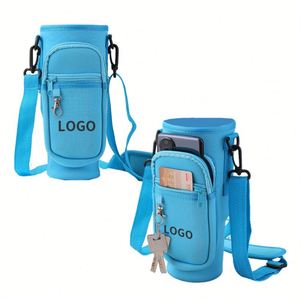 Porte-gobelet personnalisé de 40 oz, sac à bandoulière multifonction portable pour bouteille d'eau avec poches latérales - Product Image 3