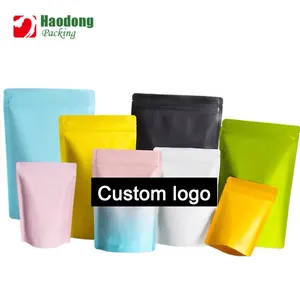 Stand Up Custom Logo Bolsa Impressão Personalizada Reutilizável Ziplock Doypack Poly Bag Stand Up Pouch Embalagem
