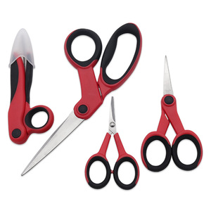 Tailor Scissors <b>Set</b> Stainless Steel 4 Piece Multi Purpose Office Thread Shears With Rubber Handles For <b>Sewing</b> And Crafting - Product Image 2