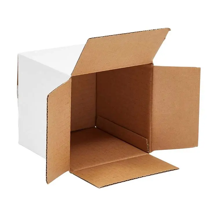 customizable brown cardboard box 12x9x4 export carton large brown kraft cardboard box white shipping carton