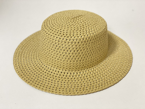 Bán Buôn Biểu Tượng Tùy Chỉnh Phụ Nữ Giấy Trắng Braid Ribbon Sombreros De Paja Bãi Biển Sun Flat Top Boater Mũ Rơm Cap - Product Image 3