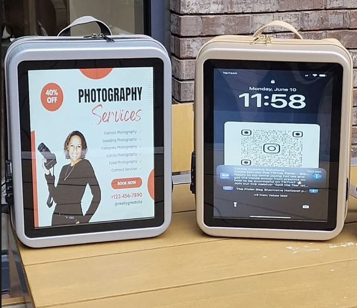 Android LCD Advertising Backpack – Battery-Powered Outdoor Ad Player
