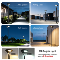 Lampe Solaire Moderne pour Aménagement Paysager 36W 5054 LED IP65, Éclairage Extérieur Solaire pour Jardin, Villa, Parking et Éclairage Communautaire