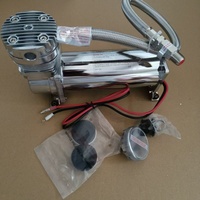 Compresseur d'air Viair 48043 12V 24V DC 3/8" 100% Duty 480C 12-Volt Stealth Stock Chrome Constant Duty 200 PSI X480 X480C