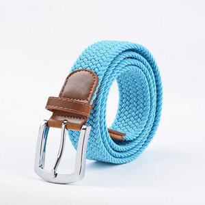 Sabuk Kanvas Anyaman Elastis Kulit PU Chongkang Promosi dengan Gesper Pin, Logo Kustom, Cetak Transfer Panas - Product Image 5