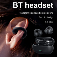 Headset Nirkabel TWS Bt5.3 HiFi Sound, HD Call, In-Ear, Sport Pods, Gaming Earphone, Headphone Konduksi Tulang, Ear Clip, Earbuds
