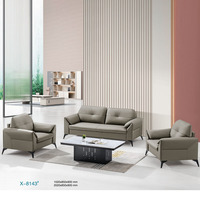 Conjunto de Sofás Comerciales de Cuero Seccional - Diseño Moderno, Muebles de Oficina Duraderos para el Hogar, Oficina, Escuela y Hospital