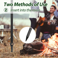 AG RTS Nouveau support de lampe de camping pliable Portable léger en alliage d'aluminium Lanterne Stand Outdoor Lamp Standing