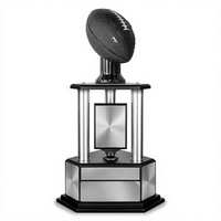 Trophée de football fantastique 19ème anniversaire, coupe en aluminium argenté et noir de 26 pouces, souvenir sportif pour événements