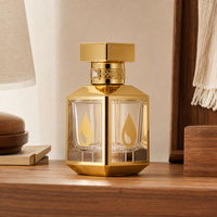 Flacon de parfum carré en verre de 30, 50, 100 ml, pulvérisateur à pompe couleur or, emballage cosmétique XM0728