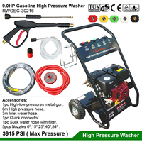 Nettoyeur haute pression industriel à essence 9,0 CV, 4000 PSI, pompe à jet d'eau, machine de lavage de voiture portable à essence pour la maison