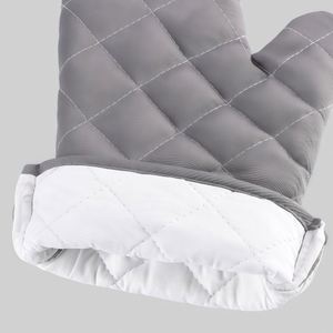 Gants de cuisine personnalisés résistants à la chaleur, à manches longues, en coton, avec isolation en silicone anti-brûlure, pour la cuisine quotidienne, la maison et les restaurants - Product Image 4