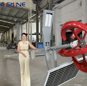 CISHINE เครื่องกำเนิดไฟฟ้าพลังงานลมแกนตั้ง 300-1000W ใบพัดรูปตัว C สีแดง เสียงรบกวนต่ำสำหรับไฟถนนพลังงานแสงอาทิตย์สวนระบบออฟกริด S-VWT-3 - Product Image 3