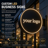 Enseigne lumineuse LED publicitaire en acrylique de haute qualité, double face, éclairée, pour extérieur, forme personnalisée, montage mural, enseigne électronique