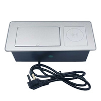 Prise escamotable personnalisée en usine, norme européenne, prise de courant intégrée, prise de table pour meubles avec chargeur sans fil pour la cuisine