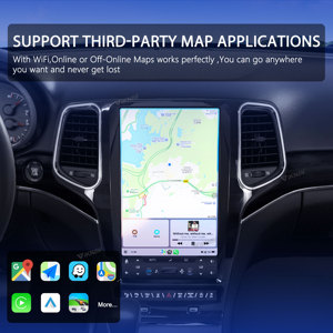 วิทยุติดรถยนต์ Android 14 สำหรับ Jeep Grand Cherokee ปี 2011-2022 รองรับ CarPlay ระบบนำทาง GPS เครื่องเล่นมัลติมีเดีย หน้าจอสัมผัสขนาด 13.6 นิ้ว - Product Image 5
