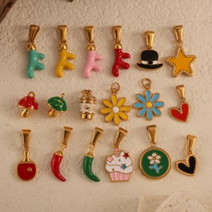 Không thấm nước 18K mạ vàng thép không gỉ đĩa mặt dây chuyền tự làm không phai bikini quyến rũ phụ kiện thời trang đồ trang sức món quà giáng sinh - Product Image 3