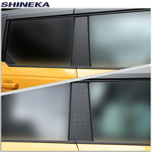 Pegatinas de pilar central para ventana de coche, accesorios de PVC/fibra de carbono, versión de cuatro puertas, patrón de bandera <span class=keywords><strong>americana</strong></span> para <span class=keywords><strong>Bronco</strong></span> 21 +, gran oferta - Product Image 3