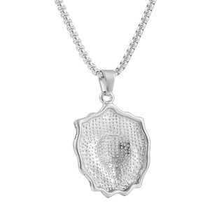 Yunnique – collier avec pendentif Lion en acier inoxydable, forme d'animal en argent, Design géométrique, bijoux à la mode pour hommes et femmes, 122024 - Product Image 3