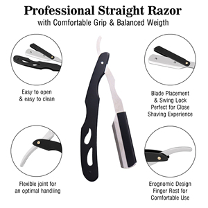 <span class=keywords><strong>Rasoir</strong></span> de haute qualité <span class=keywords><strong>pour</strong></span> hommes Barbershop Straight Edge Razor Decent Precision Shaving Single Sharp Changeable Blade <span class=keywords><strong>pour</strong></span> sourcils Barbes - Product Image 4