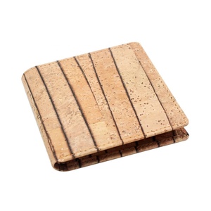 Boshiho Fashion New Design Vegan Card Holder Rfid Blocking <b>Small</b> Bifold Men <b>Purse</b> Slim Mens Wallets Cork Wood Wallet Sustainable - Product Image 5