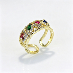 Anello aperto geometrico dal design creativo per donna, accessorio da indossare ogni giorno - Product Image 1