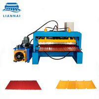 Máquina Perfiladora de Metal para Tejas Trapezoidales de Una Sola Capa Lian Nai, Cizalladora de Precisión Motorizada