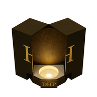 Boîte cadeau de luxe personnalisée pour pot de miel avec logo doré à double ouverture, manchon en papier inclus