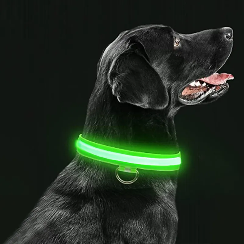 Electronic Pet LED Dog Collar Adjustable Flash Recharge Pet Collars Reflective Dog LED Collar Night Anti-Lost For Dog Products