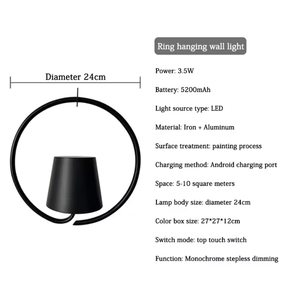 <span class=keywords><strong>Lampada</strong></span> <span class=keywords><strong>da</strong></span> <span class=keywords><strong>Parete</strong></span> LED Ricaricabile USB Zafferano <span class=keywords><strong>Poldina</strong></span>, Design Nordico, Senza Fili, IP54, per Esterni - Product Image 2
