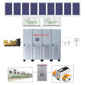Vmaxpower 3 المرحلة خارج الشبكة عاكس الطاقة PWM Mppt الصناعية نظام الشمسية 500kw التجاري الشمسية نظام لوحة طاقة شمسية أنظمة بطارية ليثيوم