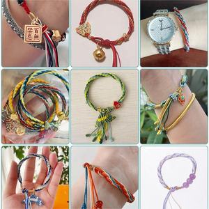Cordón de nailon colorido de 0,8mm, hilo de satén para abalorios, nudo chino, macramé, fabricación de joyas, pulseras, bordado cruzado teñido - Product Image 2