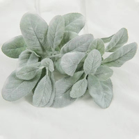 Artificielle Floqué Agneaux Oreille Tige Oreilles D'agneau Feuille Verdure Feuillage Feuilles En Vrac Pulvérisation pour Mariage À La Maison DIY Arrangement Floral