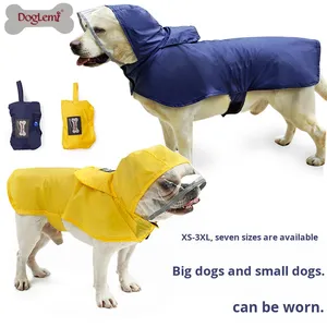 Custom Waterproof <strong>Nylon</strong> Pet Fashion <strong>Raincoat</strong> Lightweight High-Visibility for Walking Dogs Rainy Weather for French Bulldogs - Product Image 2