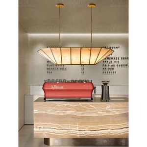 Chinese Style Rectangle Chandelier Gold Six-head E27 Energy-saving <b>Lamp</b> For Living Room <b>Study</b> Dining Room - Product Image 2