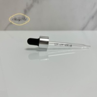 En stock – Pipette compte-gouttes en verre lisse doré brillant 18/410 avec compte-gouttes en aluminium doré