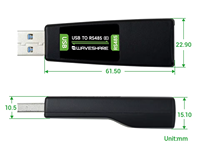 Convertidor Bidireccional Aislado de Grado Industrial USB a RS485 (E) con Chip FT232RNL Integrado, Circuito Transceptor RS485 Aislado, RJ45