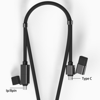 Nouveau design 2 en 1 4 en 1 lanière Usb-c 60w Pd câble de charge rapide bandoulière téléphone mode rapide type-c câble pour voyage Portable