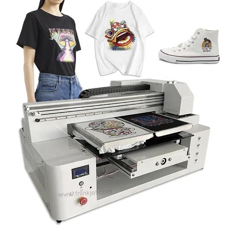 Super Stable A2 DTG Printer 60cm 23x25 inch Direct to Cotton Polyester Double Printheads T-shirt Printer with Good Price