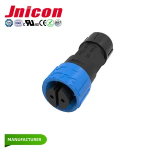 Jnicon IP67 Waterproof M16 Panel type socket 2 /3/4 Pin Rear nut cable Wire Cable Solder Connectors