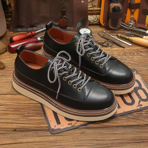 Zapatos Oxford de Cuero Genuino 2026, Impermeables, Transpirables, con Cordones, para Hombre, Lavables, Hechos a Mano con Tecnología Goodyear, Estilo Retro - Product Image 6