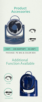 Ventilateur de table rechargeable de 8 pouces, ventilateur rafraîchisseur d'air, ventilateur USB, mini ventilateur, ventilateur chargeur, ventilateur AC/DC, ventilateur électrique, ventilateur électrique rechargeable