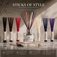 Bouteille diffuseur de parfum en verre dégradé de luxe avec bouchon à vis, logo personnalisé OEM/ODM, flacon vide pour parfum d'intérieur PPWR