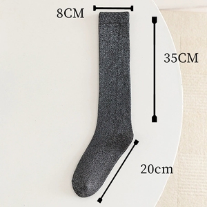 <span class=keywords><strong>Calze</strong></span> al ginocchio traspiranti da donna all'ingrosso, <span class=keywords><strong>calze</strong></span> lunghe lucide con glitter per ragazze, ideali per la primavera - Product Image 2