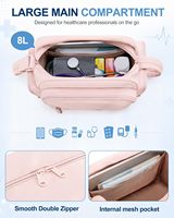 Mini sac de rangement pour infirmière à domicile, multi-poches, léger, rangement zoné pour outils de soins personnels, sangles réglables, personnalisable